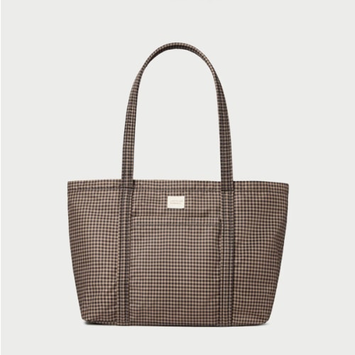 Mira Brown/Black Check Everyday Tote | Totes | Handbags