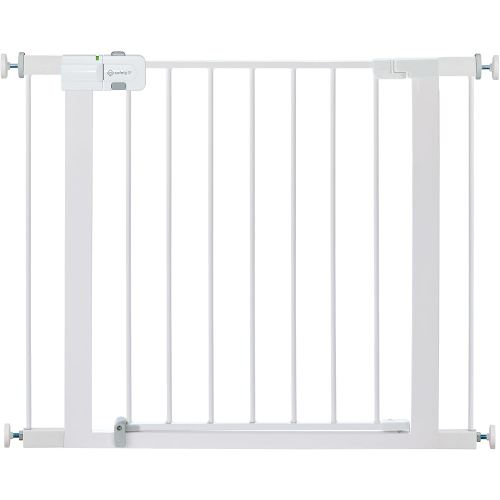Safety 1st Easy Install Walk Thru Baby Gate for Doorways, Gate With Door, Dog Gates, Fits 29"-38", Easy Install 28" Tall, White