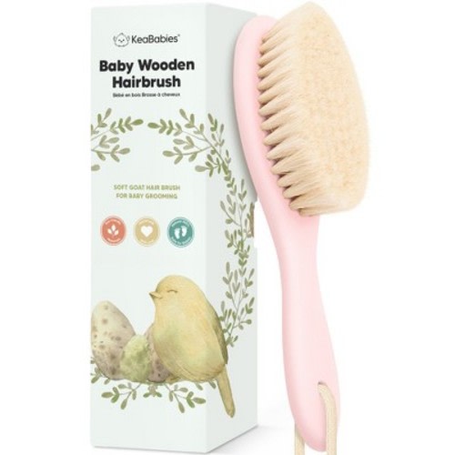 KeaBabies Baby Hair Brush, Oval Cradle Cap Brush, Soft Baby Brush for Infant, Newborn Hairbrush for Girls, Boys, Baby Scalp Brush