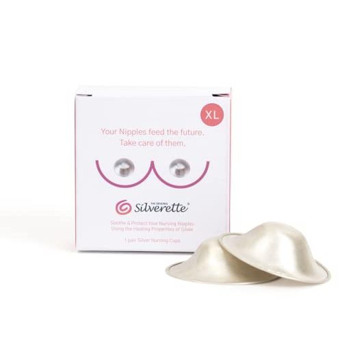 SILVERETTE XL The Original Silver Nursing Cups - Soothe and Protect Your Nursing Nipples -Made in Italy