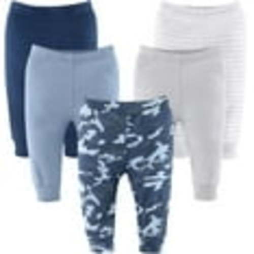 The Peanutshell Baby Boy Pants, 5-Pack, Blue Camo