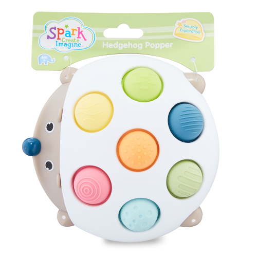 Spark Create Imagine Hedgehog Popper Sensory Fidget Toy for Kids and Toddlers, 6 Months+