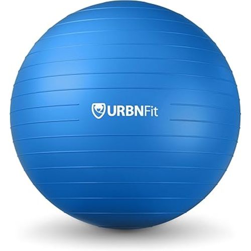 Exercise Ball - Yoga Ball in Multiple Sizes for Workout, Pregnancy, Stability - Anti-Burst Swiss Balance Ball w/Quick Pump - Fitness Ball Chair for Office, Home, Gym