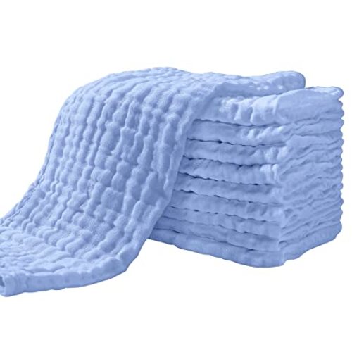 Muslin Burp Cloths (Blue)