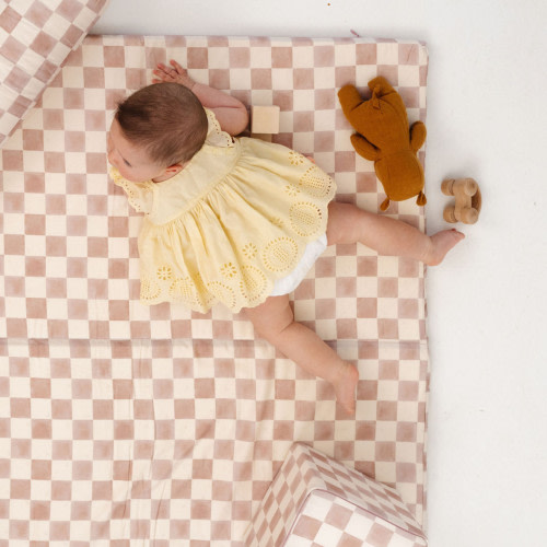 Toki Kids Mega Organic Cotton Play Mat - Checker Gumdrop