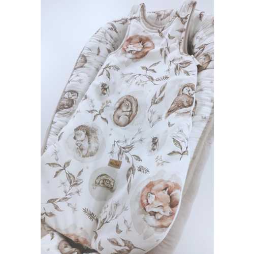 Newborn sleeping bag with forest animals Print | Baby Sleeping Sack | Newborn Swaddle Bag | Soft & Cozy Baby Sleep Bag