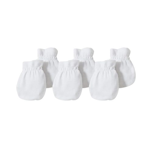 Burt's Bees Baby Baby Girls' Mittens, No-Scratch Mitts, 100% Organic Cotton, Set of 3