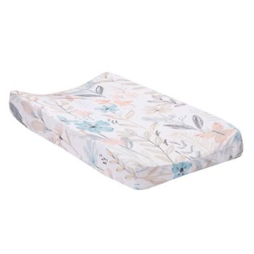 Lambs & Ivy Baby Blooms Watercolor Floral/butterfly Soft Changing Pad Cover