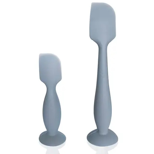 Diaper Cream Spatula, 2 Pack Butt Spatula Baby, Full-Size + Mini Silicone Diaper Cream Applicator for Babies, Newborn Baby Necessities (Blue)