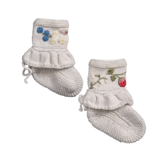 Strawberry footies (Cotton) - Marshmellow
