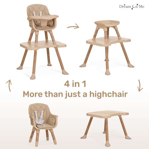 Dream On Me Luna 4-in-1 Convertible Baby High Chair