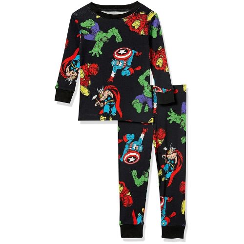 Amazon Essentials Marvel Boys and Toddlers' Snug-Fit Pajama Sleep Sets, 3-Piece