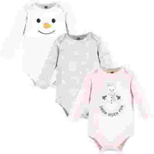 Hudson Baby Cotton Long-Sleeve Bodysuits, 3-Pack, Newborn- 24 Months