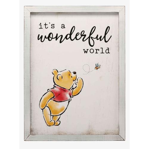 Disney Winnie the Pooh Rustic Wood Framed Wall Decor