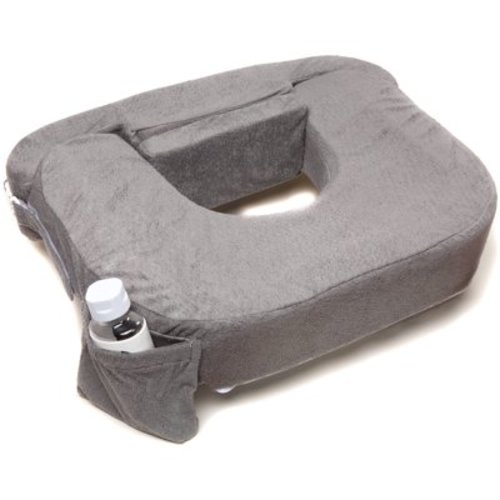 My Brest Friend Nursing Pillow for Twins, Breastfeeding, Nursing & Posture Support with Pocket and Removable Slipcover, Dark Grey
