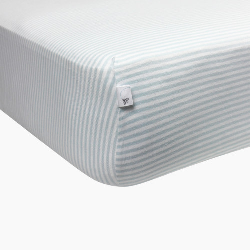 Burt's Bees Baby Organic Cotton Jersey Fitted Crib Sheet - Sky Stripe