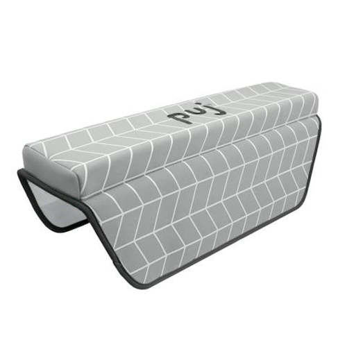 PUJ® Pad Armrest with Suction Cups in Grey Herringbone