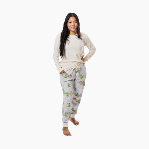 Burt's Bees Baby Womens Winter Cabin Matching Family Pajama Set - Large