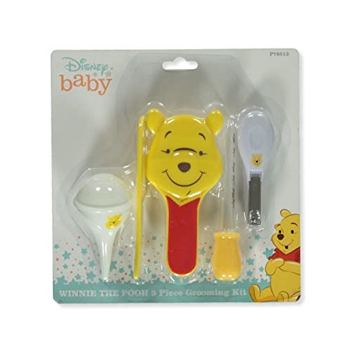 Disney Winnie The Pooh Baby Unisex 5-Piece Health & Grooming Kit - Yellow