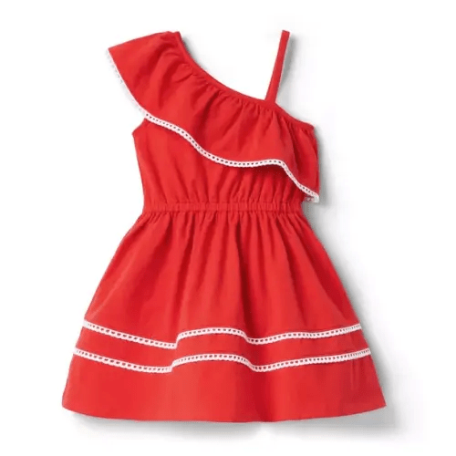 Girl Cherry Ruffle Shoulder Dress by Janie and Jack