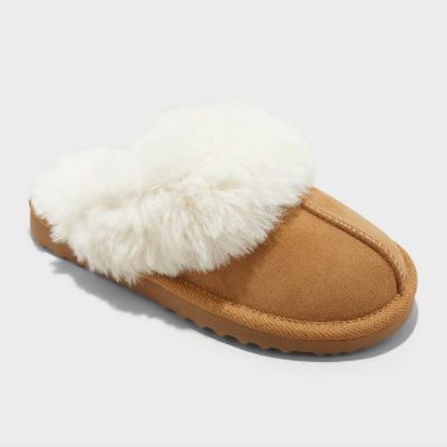 Kids' Inez Scuff Slippers - Cat & Jack™ Brown 5