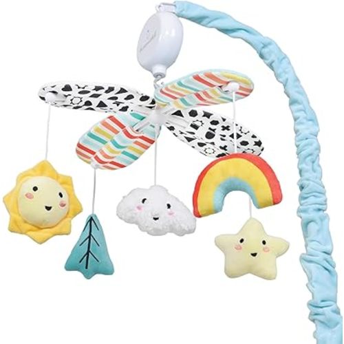 The Peanutshell Crib Mobile for Boys or Girls, Unicorn, Stars, Rainbow, Montessori Inspired