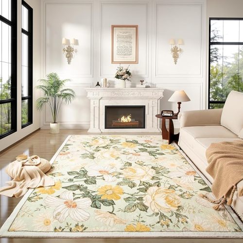 SOULFUL 6x9 Area Rugs Living Room Floral Bedroom Plush Indoor Carpet