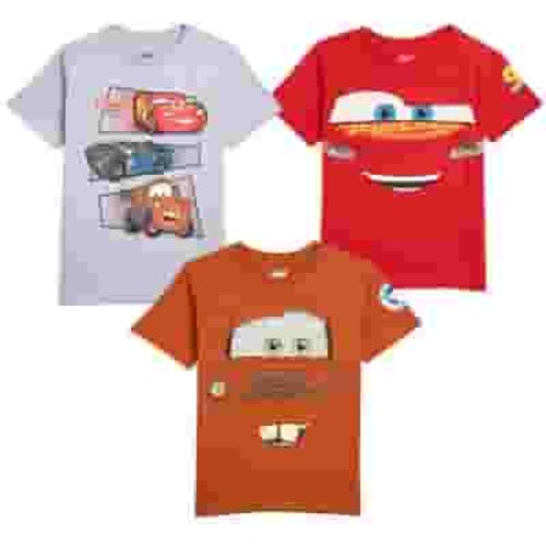 Disney Pixar Cars Lightning McQueen Infant Baby Boys 3 Pack T-Shirts Infant to Little Kid