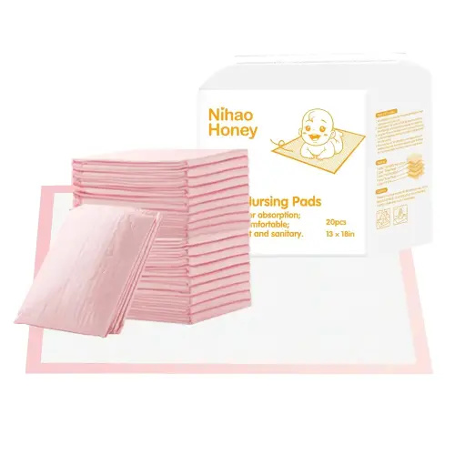 Disposable Changing Pad for Baby, 20 Pack Portable Diaper Changing Pad Liner Baby Changing Pad Waterproof Underpads (Pink, 13x18 Inch)