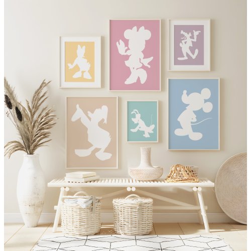 Mickey Wall Art, Mickey Poster, Mickey and Friends, Mickey Silhouette, Nursery Wall, Mickey, Minnie
