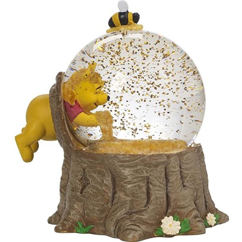 Precious Moments - Disney Showcase Winnie The Pooh Musical Snow Globe, for The Love of Hunny - Resin/Glass - Collectible Birthday Gift, Holiday Present