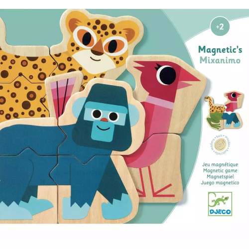 Djeco Wood Magnetics -Mixanimo Mix & Match Animals