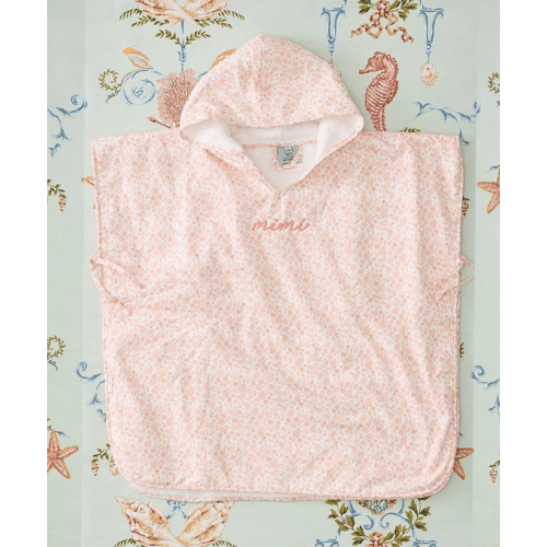 Weezie Towels Percale Kids' Poncho - Pink Floral