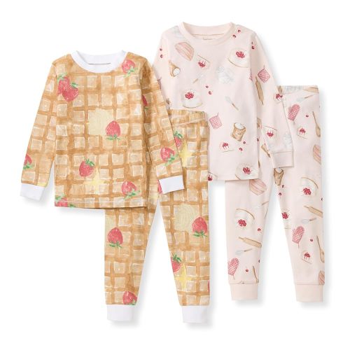 Burt's Bees Baby Girls' 2-Piece Long Sleeve Tee and Pants Organic Cotton Pajama Set