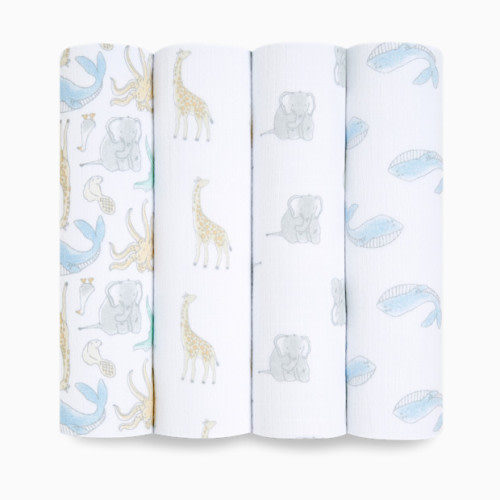Essentials Cotton Muslin Swaddles (4 Pack) - Natural History
