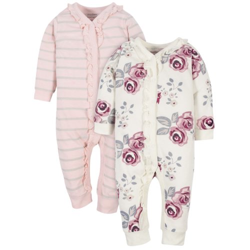 Modern Moments by Gerber Baby Girl Coveralls, 2-Pack
