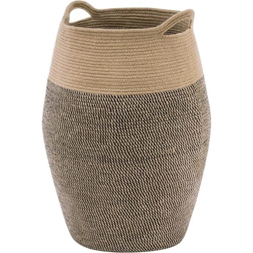 Cotton Rope Laundry Hamper by YOUDENOVA, 105L - Woven Collapsible Laundry Basket - Clothes Storage Basket for Blankets, Laundry Room Organizing, Bedroom Storage, Clothes Hamper – Dark Brown