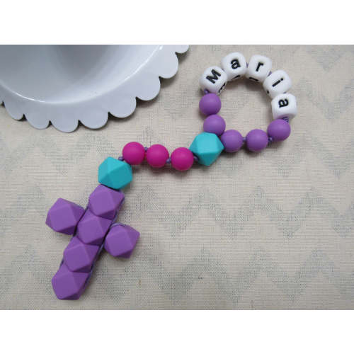 Personalized Catholic Teething Single Decade Rosary