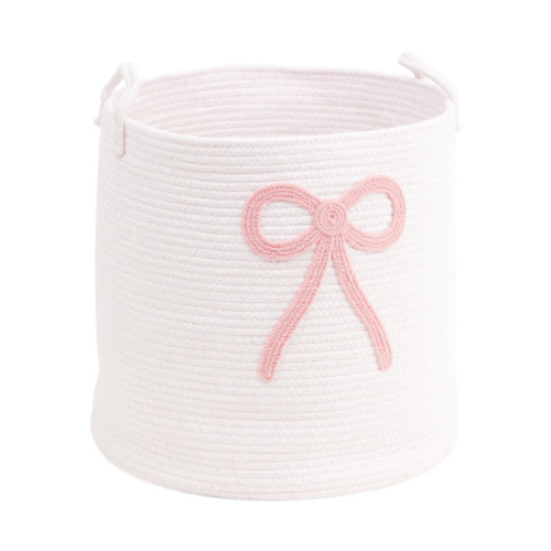 Cotton Rope Extra Large Tall Chenille Bow Bin | Kids' & Baby Room | Marshalls