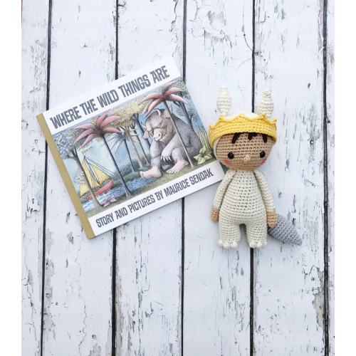 Where the Wild Things Are, Max, 100% Cotton, Crochet Doll, Crochet Where the Wild Things Are Doll, Where The Wild Things Are Stuffed Toy