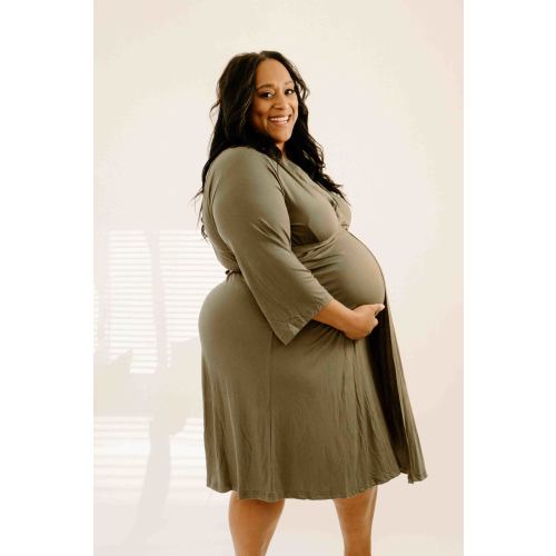 Lila Labor & Postpartum Gown in Sage