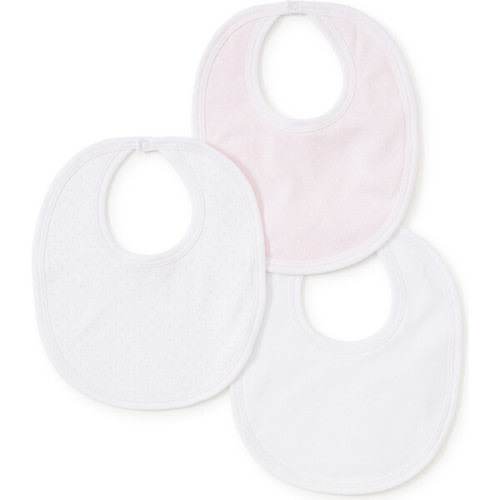 3pc Dotted Bib Set, Pink - Kissy Kissy | Maisonette