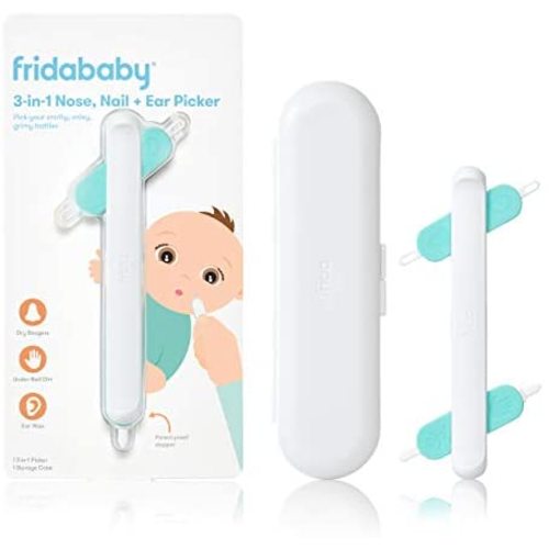 FridaBaby 3-in-1 Nose, Nail + Ear Picker by Frida Baby The Makers of NoseFrida The SnotSucker, Safely Clean Baby's Boogers, Ear Wax & More