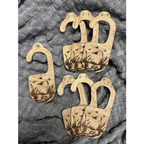 Wooden Baby Closet Dividers || Nursery, Child, Organize || Waterfowl, Hunting, Outdoor Theme || Newborn, Shower, Gift || Neutral, Boy, Girl