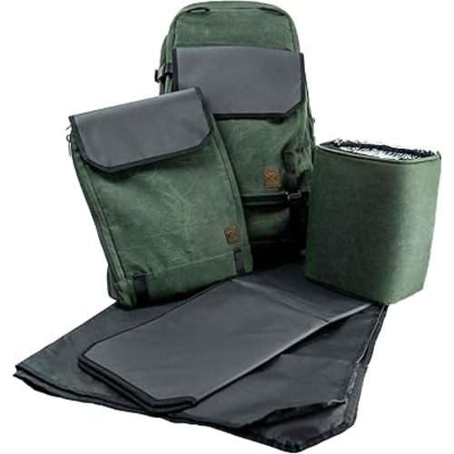 5 in 1 Tactical Adventure Proof Hiking Backpack and Diaper Bag, Travel, Lightweight, Cooler for Storing Milk, Convertible Handles, Durable, Changing Pad included