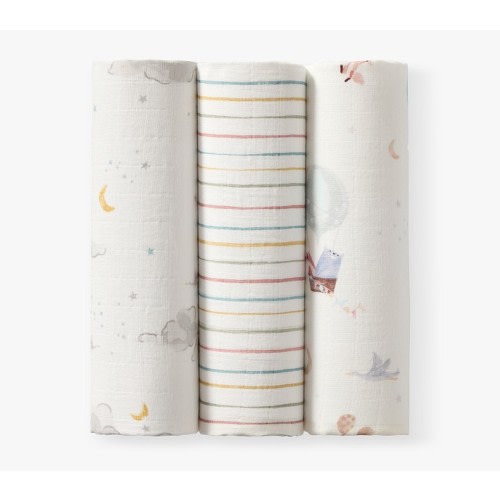 Hot Air Balloon Organic Muslin Swaddle Set
