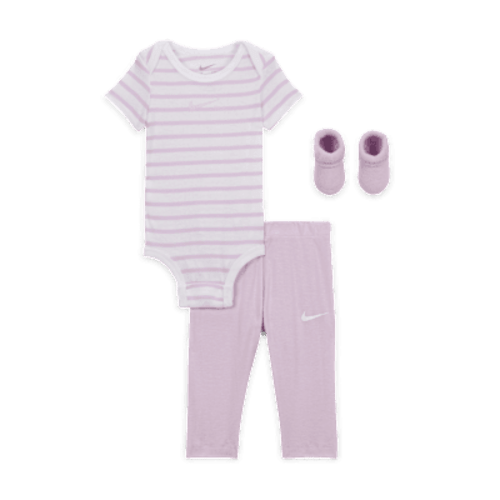 Nike Baby Bodysuit, Pants, and Terry Socks 3-Piece Set