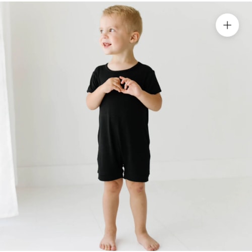 Black Mini Ribbed Shorty Romper