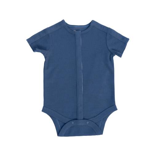 Dusty Blue Waffle Knit - Newborn