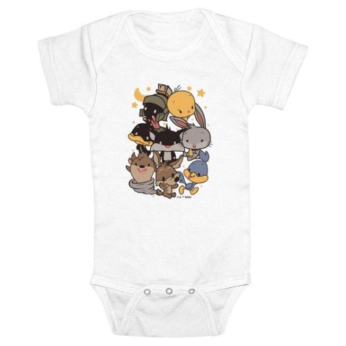 Infant's Looney Tunes Chibi Characters Bodysuit - White - 12 Months